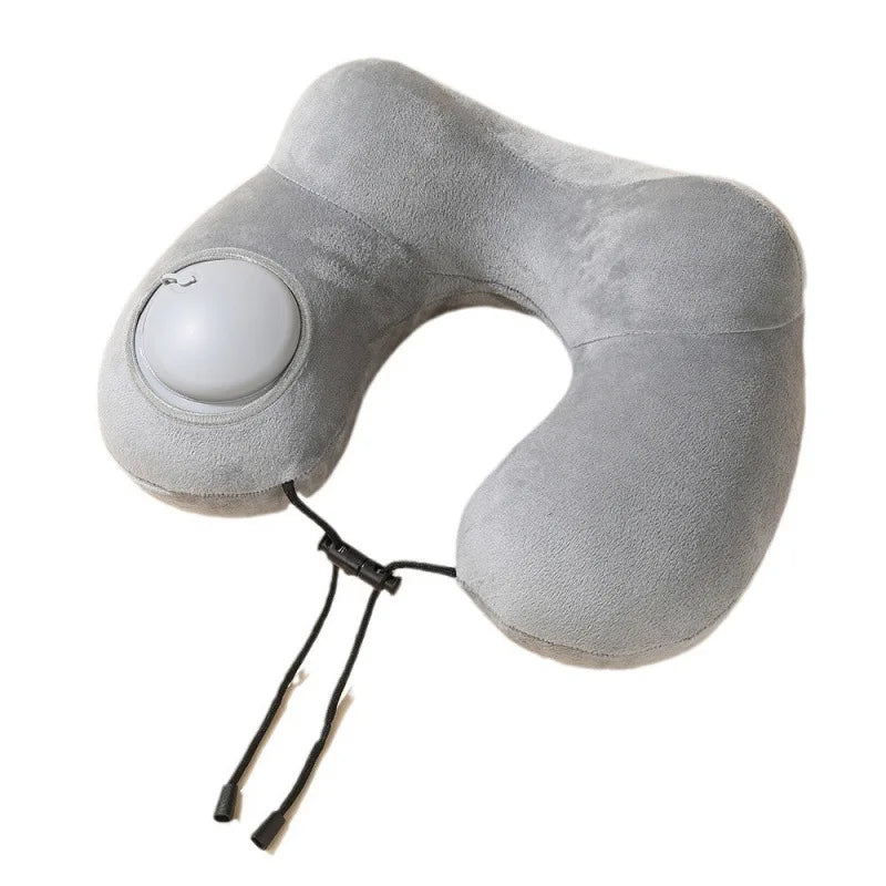 Press And Inflate Portable Neck Pillow