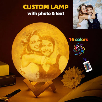 3D Printing Moon Lamp Personalized Photo