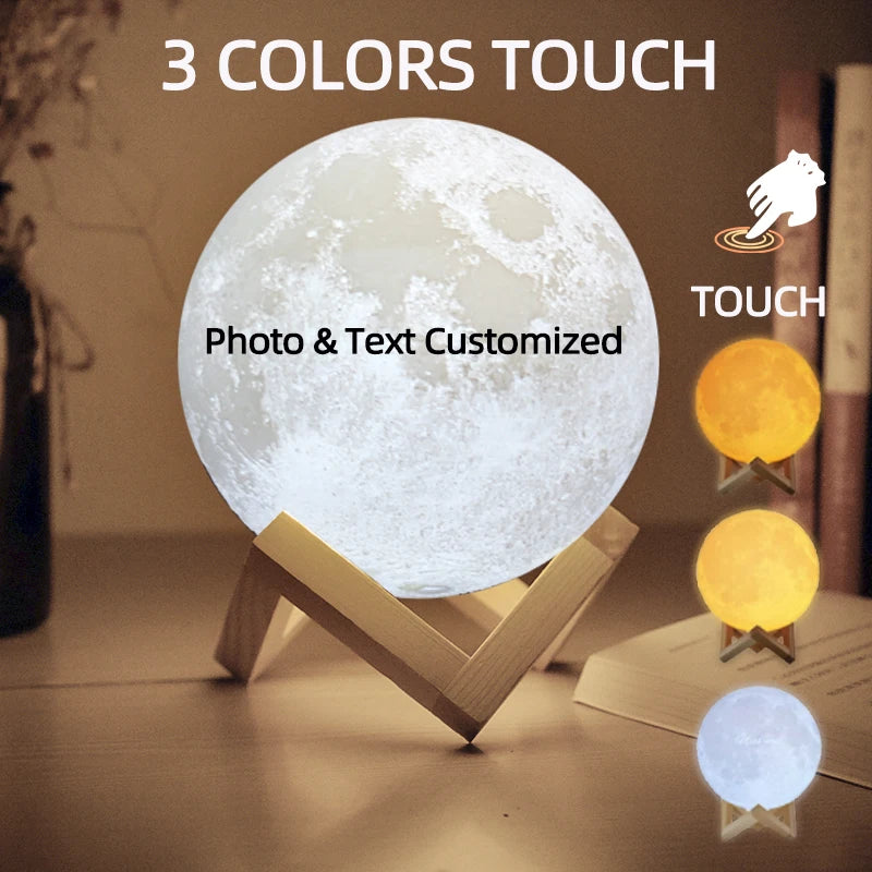 3D Printing Moon Lamp Personalized Photo