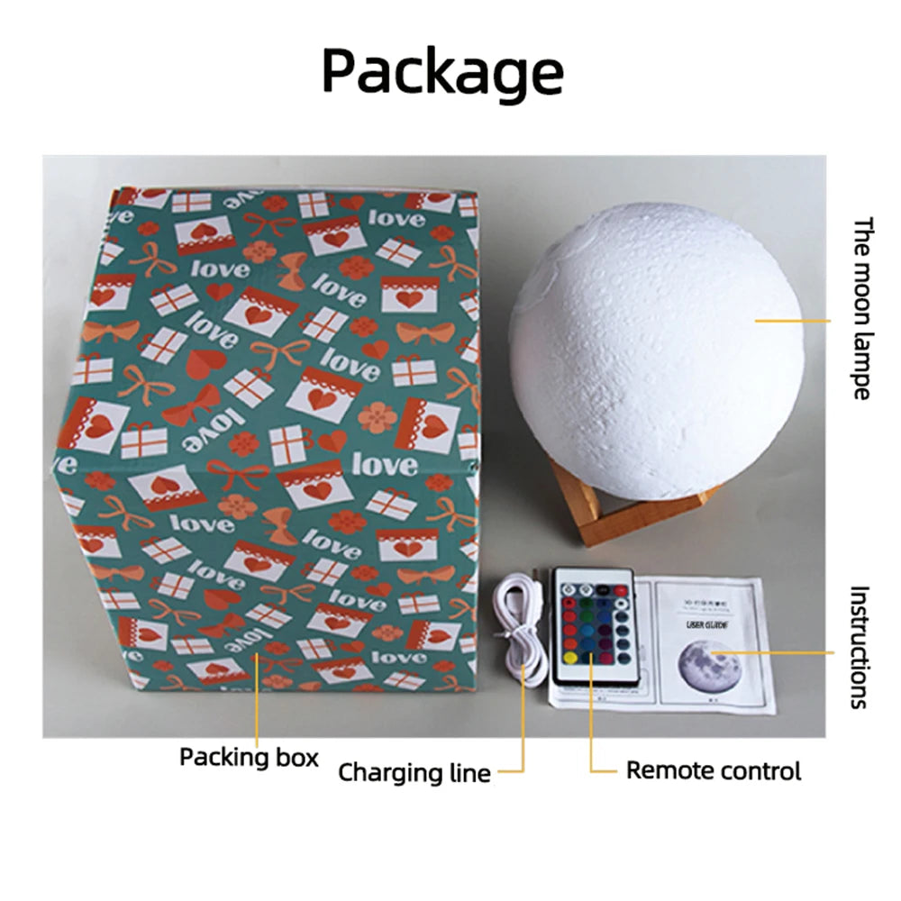 3D Printing Moon Lamp Personalized Photo