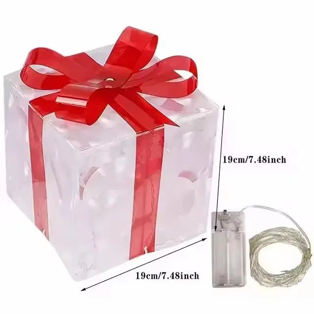 Lighted Gift Boxes Decorations