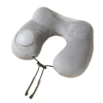 Press And Inflate Portable Neck Pillow