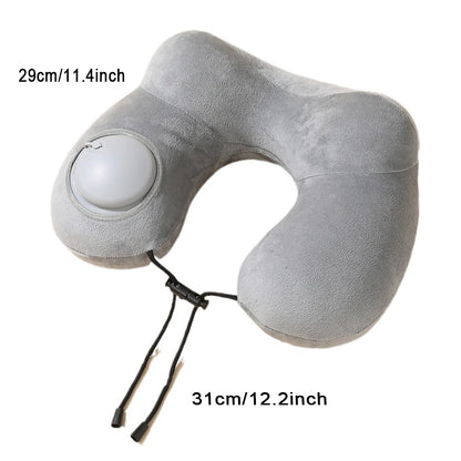 Press And Inflate Portable Neck Pillow