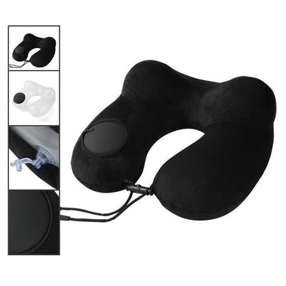 Press And Inflate Portable Neck Pillow