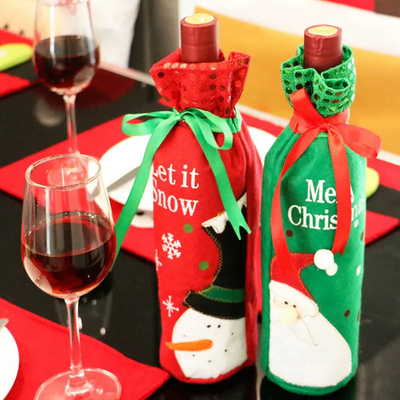 Christmas Bottle Bags