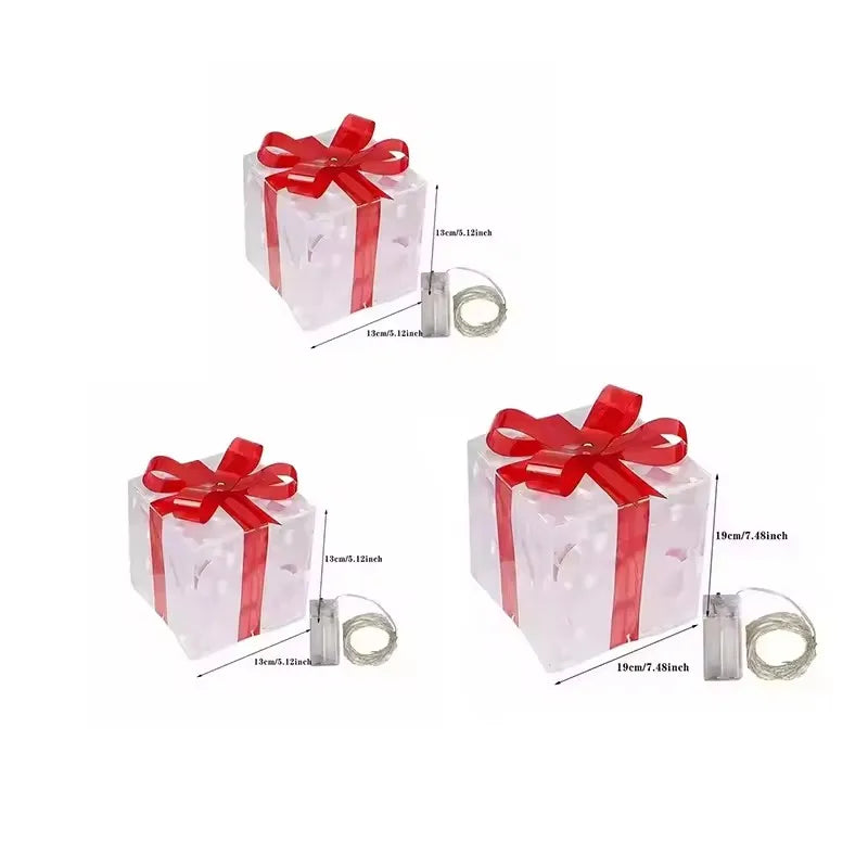Lighted Gift Boxes Decorations