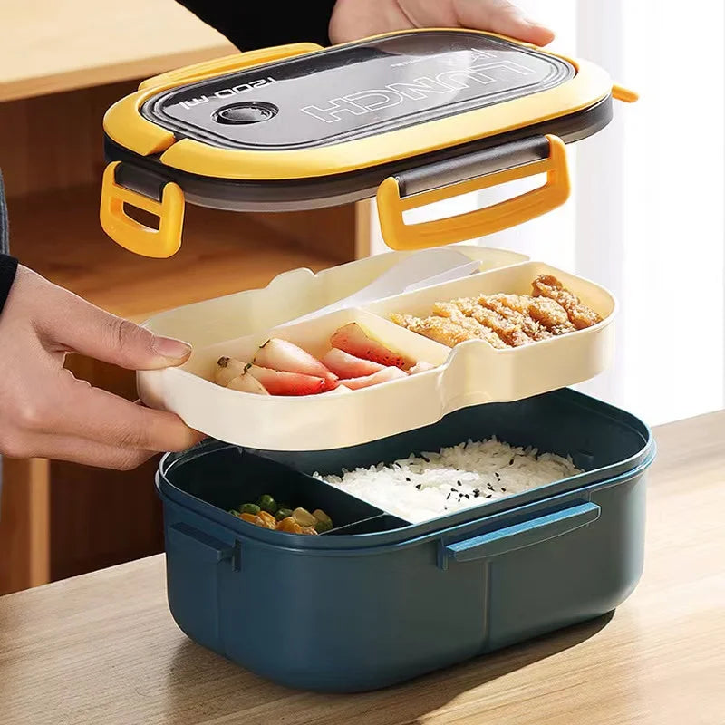 Layer Bento Lunch Box With Spoon Fork