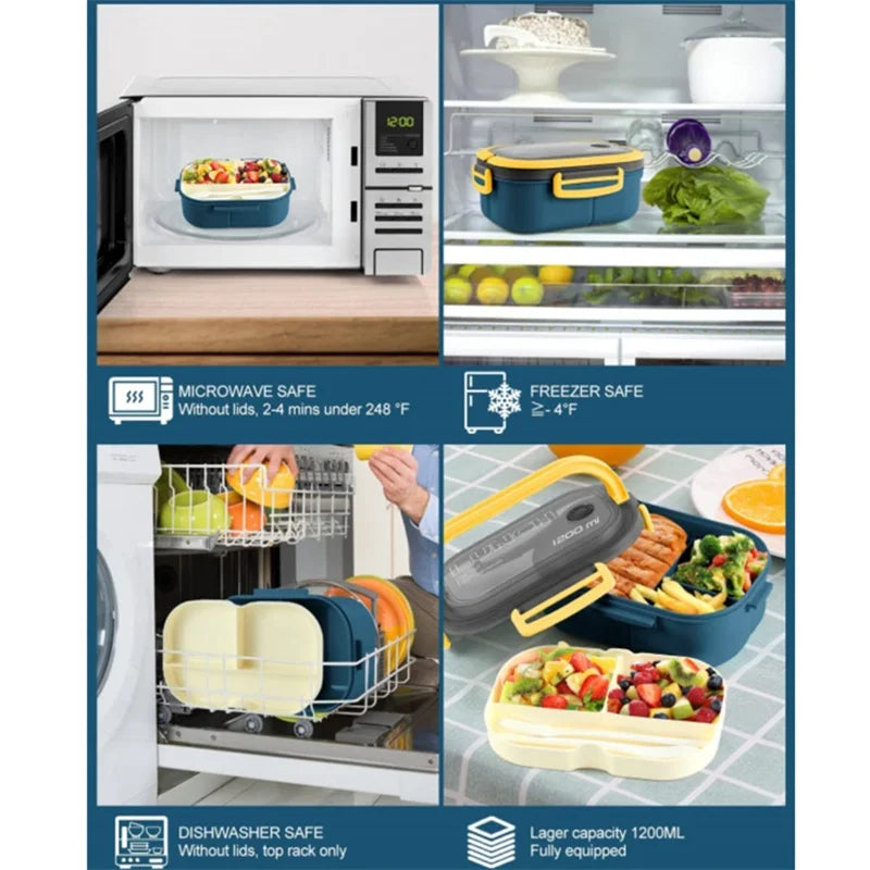 Layer Bento Lunch Box With Spoon Fork