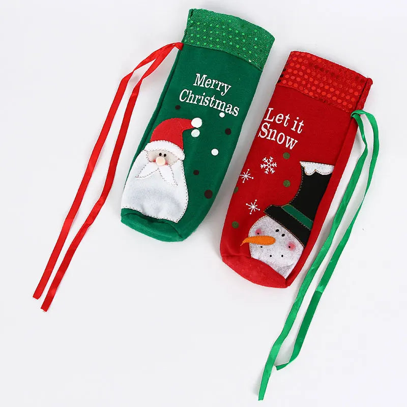 Christmas Bottle Bags