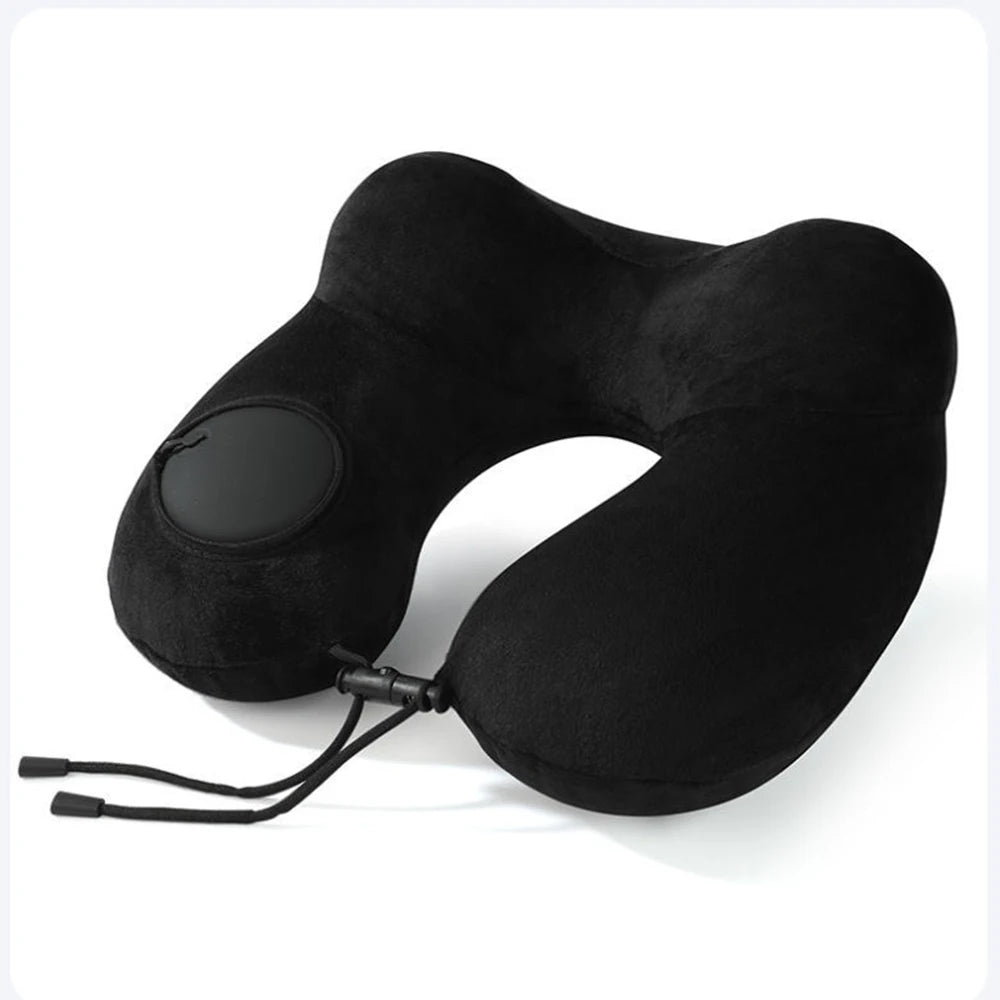 Press And Inflate Portable Neck Pillow