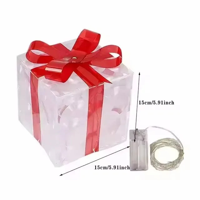 Lighted Gift Boxes Decorations